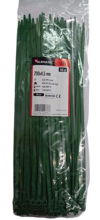 FASCETTE CABLAGGIO NYLON VERDI MM.3,6X140 PZ.100