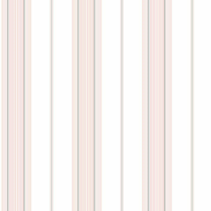 CARTA DA PARATI IN PVC/TNT RIGHE BIANCO ROSA