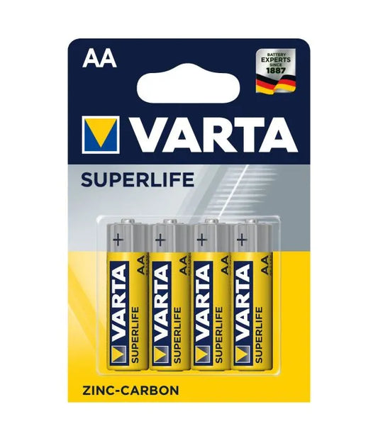 STILO VARTA SUPERLIFE AA – ZINCO-CARBONE – CONFEZIONE DA 4 pz - dekorhouse