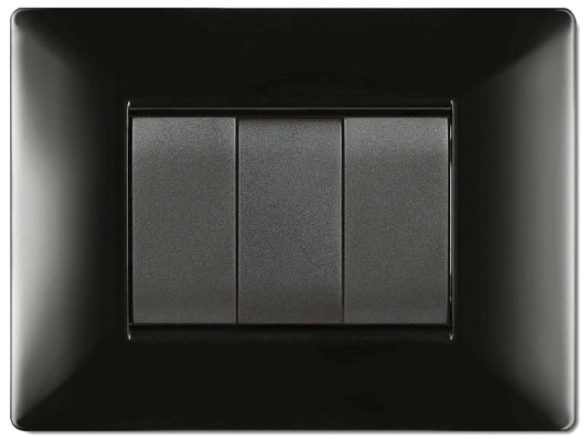 PLACCA LIFE Q MOD.LIVING PLAS.NERO 4P