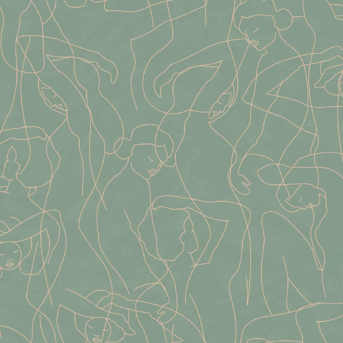 CARTA DA PARATI PVC/TNT /DRAWING GREEN/GOLD