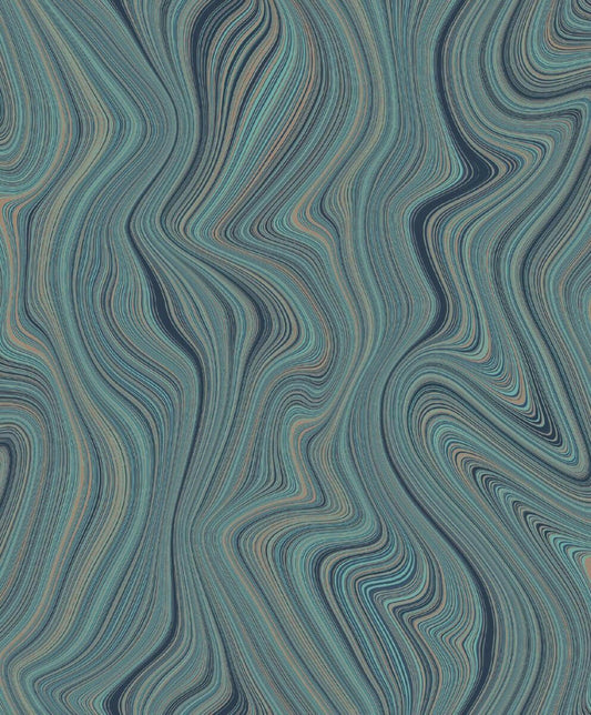 CARTA DA PARATI PVC/TNT /DESIGN BLUE/GREEN