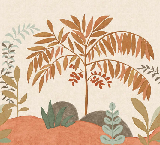 STAMPA  PVC/TNT /FOLIAGE ORANGE