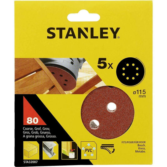 PIRANHA/STANLEY  5 DISCHI VEL.ROT-ORB 115 GR.80