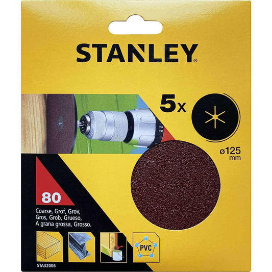 PIRANHA/STANLEY  5 DISCHI D.125 GR.80