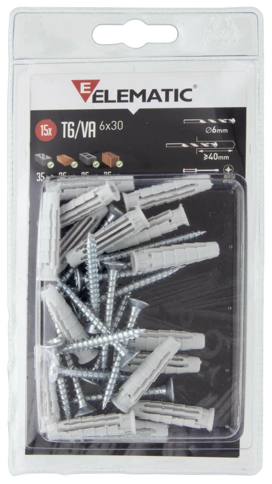ELEMATIC TASSELLI T6/ VA 5X25 C/VITE (100 PZ)