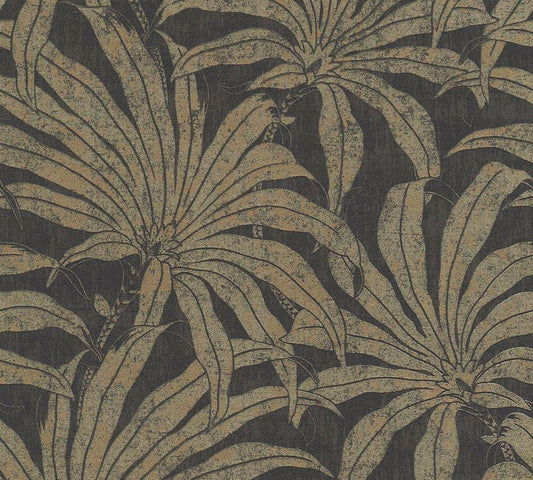 CARTA DA PARATI  PVC /TNT FOLIAGE BLACK