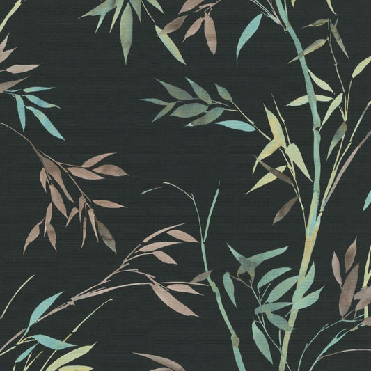 CARTA DA PARATI  PVC /TNT FOLIAGE BLACK